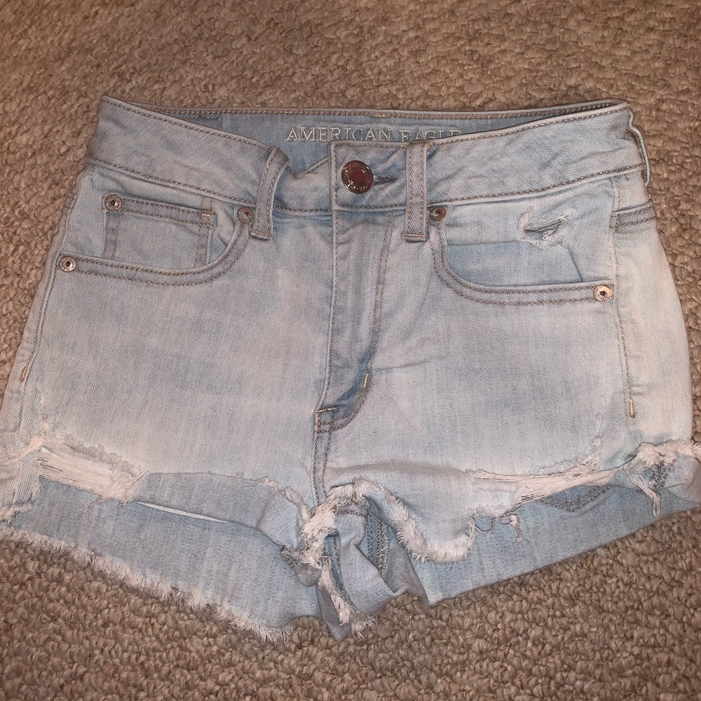 American Eagle Light Wash Denim Shorts